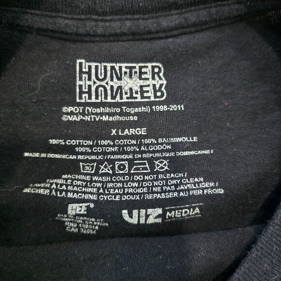 Hunter X Hunter Anime T-Shirt Black XL 100% Cotton Viz Media mens shirt - Picture 3 of 4